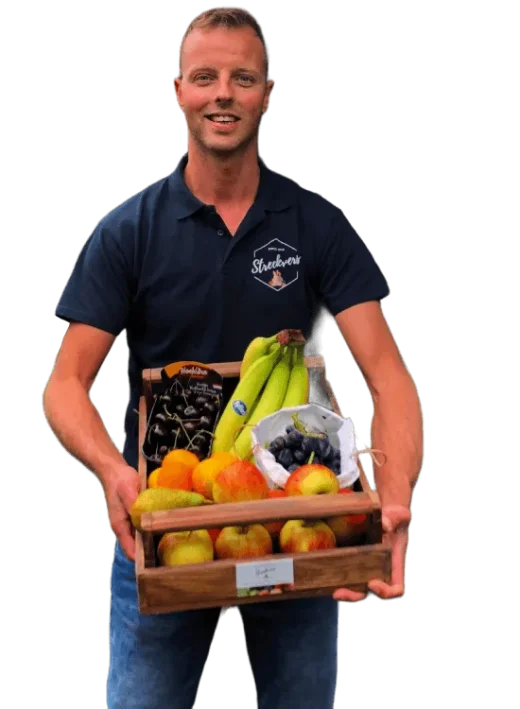Johan Hoekstra van Streekvers in de boomgaard